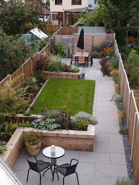 tuin met verschillende lagen